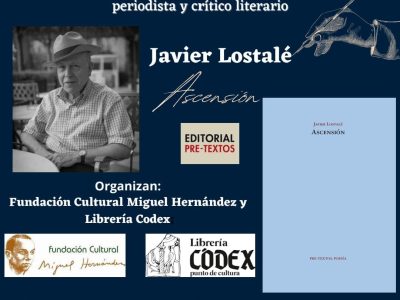 El martes 23 de mayo se presenta en Orihuela el poemario 'Ascensión'