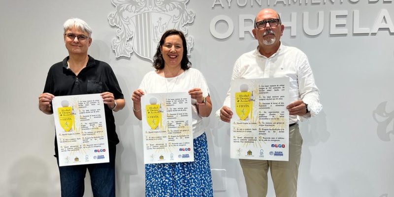 Orihuela pone en marcha una campaña contra el consumo de alcohol durante las fiestas