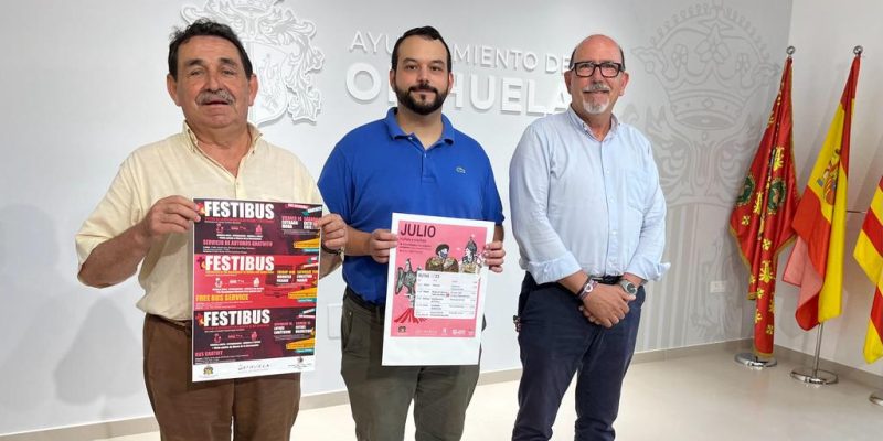 Orihuela pone autobuses gratis entre la costa y la ciudad con motivo de las fiestas
