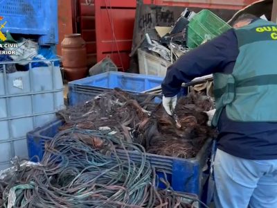 Desmantelado un grupo delictivo que sustraía cableado de cobre en Murcia, Alicante y Albacete