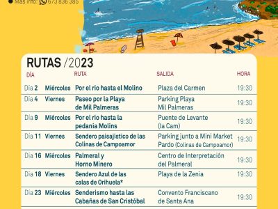 Orihuela programa rutas guiadas centradas en la naturaleza y las playas