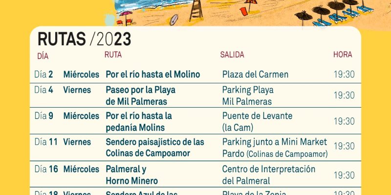 Orihuela programa rutas guiadas centradas en la naturaleza y las playas