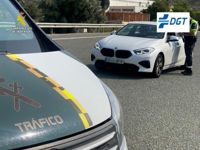 La Guardia Civil intercepta un vehículo a 211 km/h en la AP-7 a la altura de Orihuela