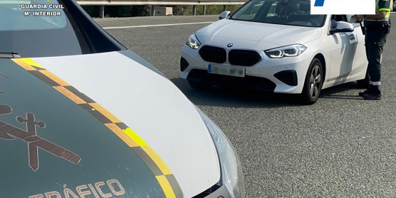 La Guardia Civil intercepta un vehículo a 211 km/h en la AP-7 a la altura de Orihuela