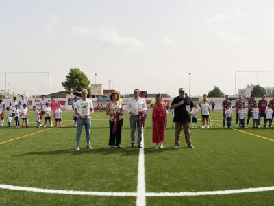 El estadio Sadrián estrena césped coincidiendo con el centenario del CF Almoradí
