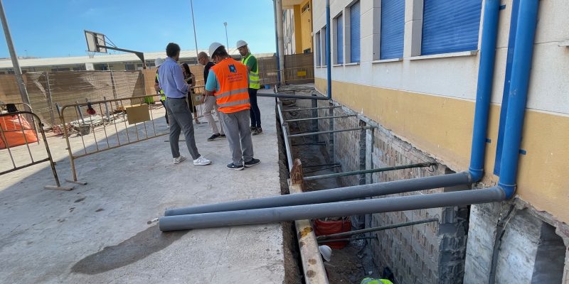 Las obras del IES Libertas de Torrevieja marchan a buen ritmo
