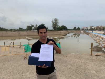 El parque inundable de Bigastro reduce el impacto de las fuertes lluvias