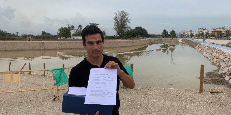 El parque inundable de Bigastro reduce el impacto de las fuertes lluvias