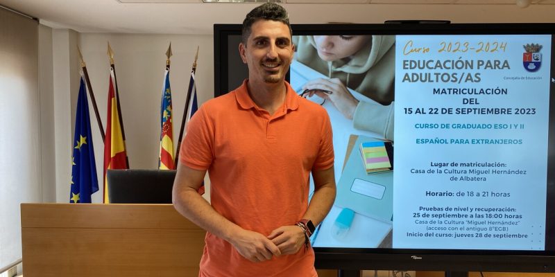 La concejalía de Educación de Albatera ofrece cuatro cursos formativos
