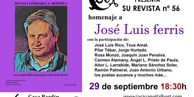 La revista 'Auca' presenta en Alicante un número con un homenaje a José Luis Ferris
