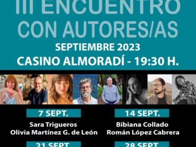 Javier Puig y Ada Soriano intervendrán el jueves en el Encuentro con Autores de Almoradí