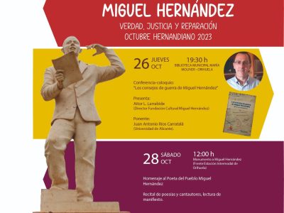 Orihuela acoge una conferencia sobre los juicios de Miguel Hernández y un recital