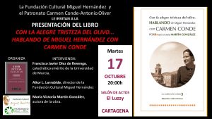 Cartagena acoge la presentación del nuevo libro de María Victoria Martín