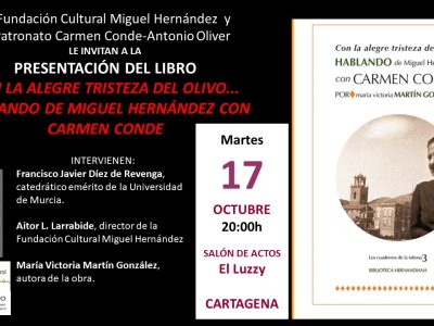 Cartagena acoge la presentación del nuevo libro de María Victoria Martín