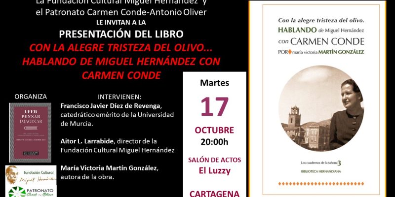 Cartagena acoge la presentación del nuevo libro de María Victoria Martín