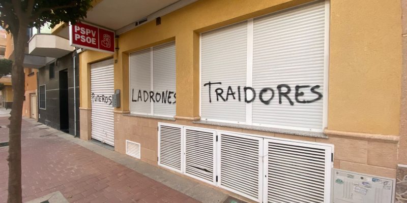 El PSOE comarcal condena los ataques a las sedes socialistas