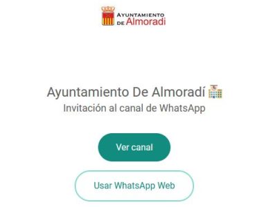 El Ayuntamiento de Almoadí lanza un canal de WhatsApp