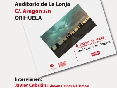 El jueves se presenta en Orihuela el nuevo libro de José Luis Zerón Huguet
