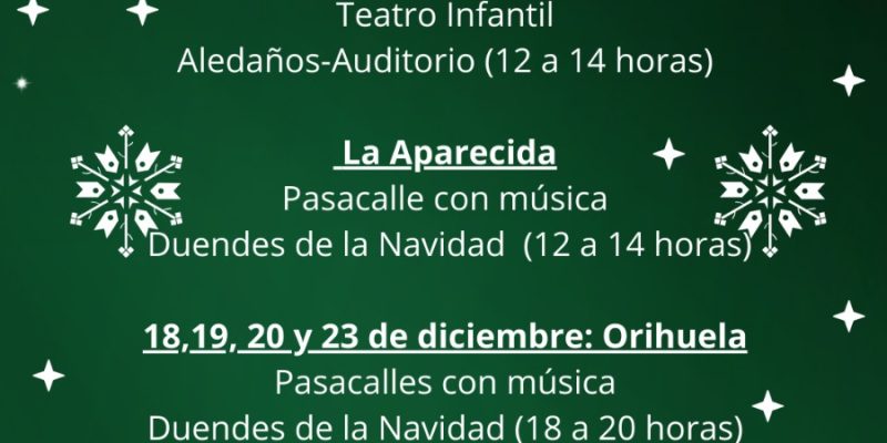 Orihuela organiza actividades para fomentar las compras durante Navidad