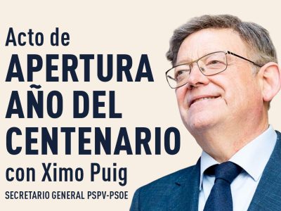 Ximo Puig estará en la apertura de los cien años de la Agrupación Socialista de Callosa