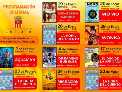 Almoradí presenta su programación cultural de enero a marzo