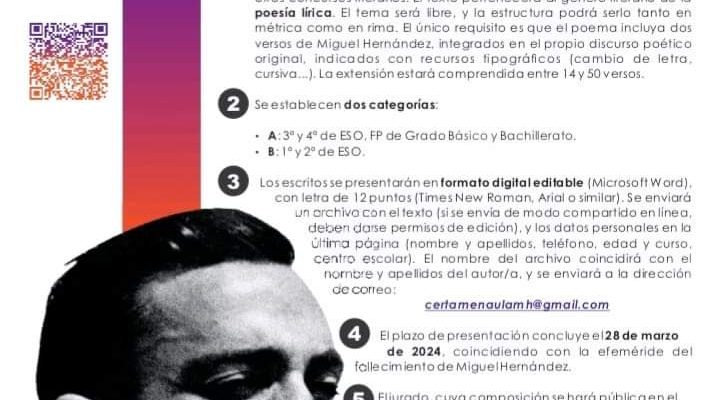 Cartagena convoca el VI Certamen Literario "Viento del Pueblo"