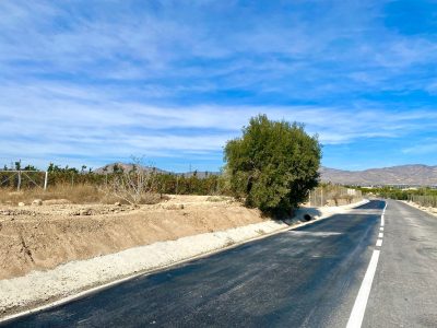 Terminan las obras de un tramo del camino Cañada de Alcaraz de Albatera