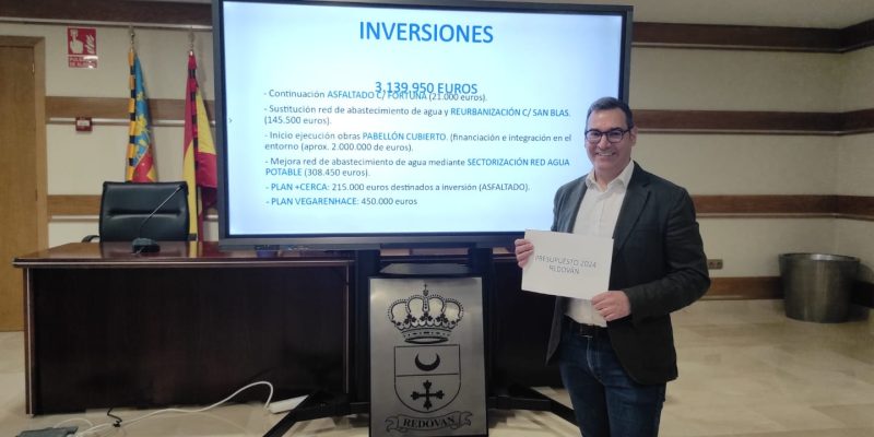 Redován prioriza en el presupuesto de 2024 la seguridad, la cultura, el turismo y el comercio