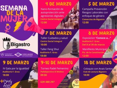 Bigastro organiza diversas actividades para visibilizar su lucha por la igualdad
