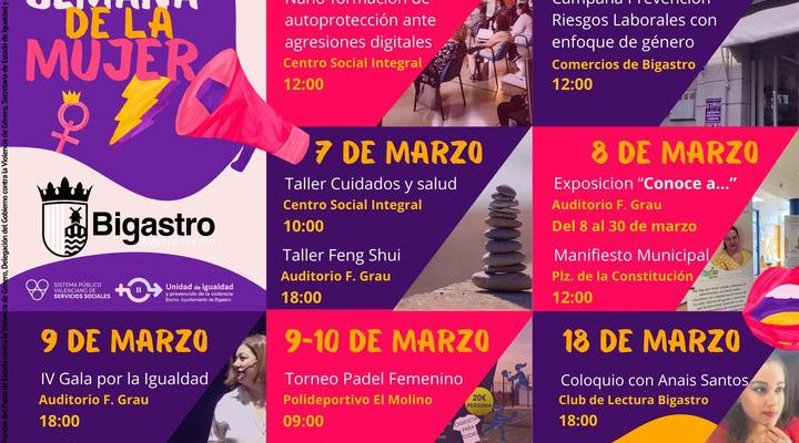 Bigastro organiza diversas actividades para visibilizar su lucha por la igualdad
