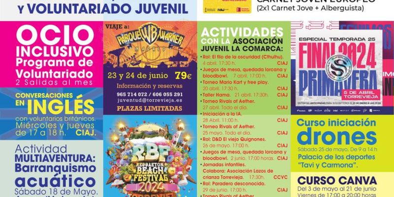 Torrevieja presenta su agenda joven de primavera 2024