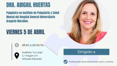 Orihuela organiza una conferencia sobre el autismo con la doctora Abigail Huertas