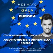 David Civera actuará el 9 de mayo en la Gala del Día de Europa en Torrevieja