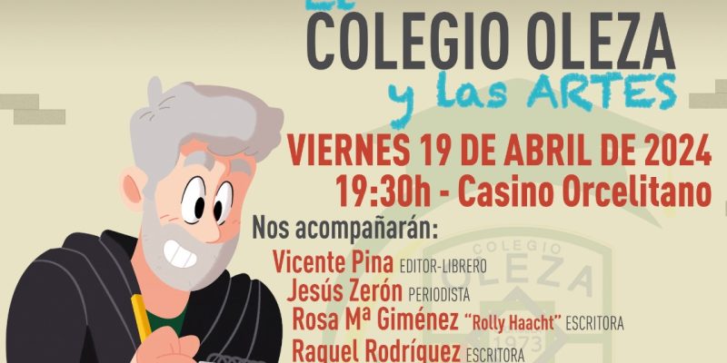 Con motivo del cincuenta aniversario del Colegio Oleza, y enmarcado dentro de la programación de actos a celebrar durante el presente año, el próximo 19 de abril, tendrá lugar el segundo de los encuentros programados para esta ocasión, titulado “el Colegio Oleza y las artes”, tras el éxito del primero organizado hace unas semanas dedicado al deporte.