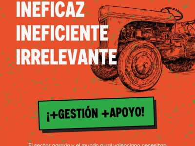 Organizaciones agrarias se concentran mañana en Valencia ante la Conselleria
