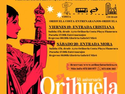 Orihuela ofrece autobuses gratuitos desde la costa para visitar las fiestas