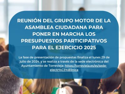 Torrevieja reúne al grupo motor de la Asamblea Ciudadana para poner en marcha los presupuestos participativos