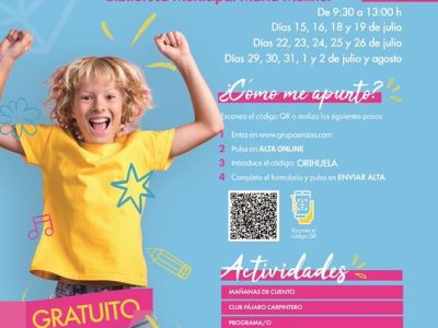 Orihuela organiza talleres de verano para niños en la biblioteca María Moliner