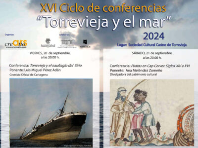 Piratas y naufragos será temática del XVI Ciclo de Torrevieja y el Mar de Ars Creatio