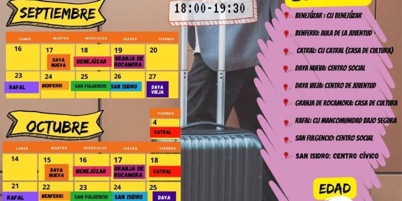 Mancomunidad Bajo Segura organiza los talleres informativos Independíza-T en septiembre y octubre para ayudar a emanciparse a la población joven. La iniciativa asesorará a jóvenes de 16 a 35 años sobre gestión financiera o trámites necesarios para comprar o alquilar una vivienda