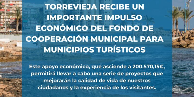 Torrevieja recibe un impulso económico para llevar a cabo nuevos proyectos