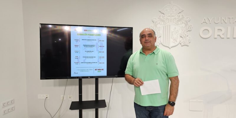 Orihuela organiza nuevos cursos de formación para el último trimestre de 2024