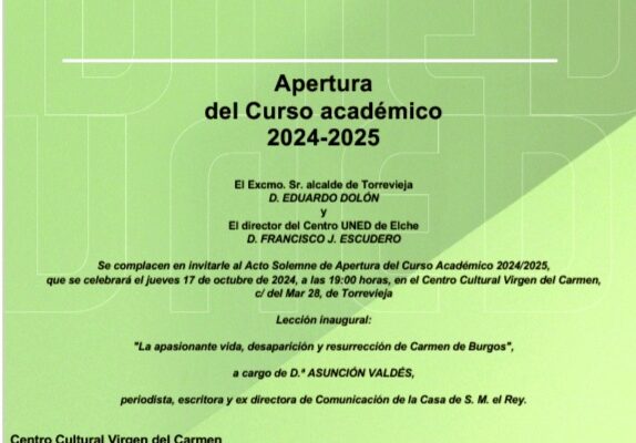 La periodista Asunción Valdés inaugurará el curso del aula UNED de Torrevieja