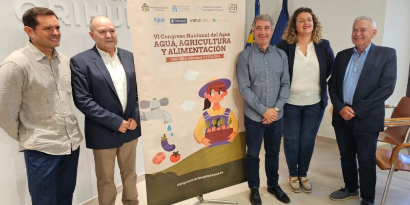 La Lonja de Orihuela acoge los días 7 y 8 de octubre el VI Congreso Nacional del Agua bajo el título “Agua, Agricultura y Alimentación” y con la participación de más de 200 personas en formato presencial y más de 250 en streaming