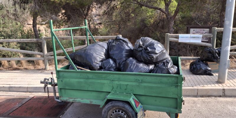 Orihuela retira 7.000 kilos de residuos en la rambla Las Estacas de la costa