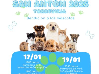 Torrevieja celebrará San Antón con la bendición a las mascotas el 17 de enero