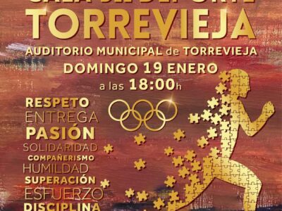 Torrevieja celebra el domingo 19 de enero la XXV Gala del Deporte