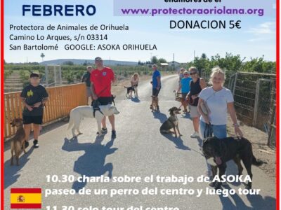 Asoka Orihuela organiza una nueva edición de los 'Paseos Solidarios'