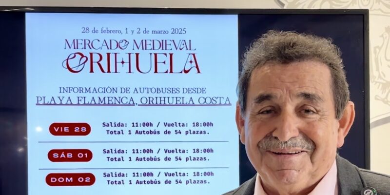 Orihuela fleta autobuses gratis para que los vecinos de la costa visiten el Mercado Medieval