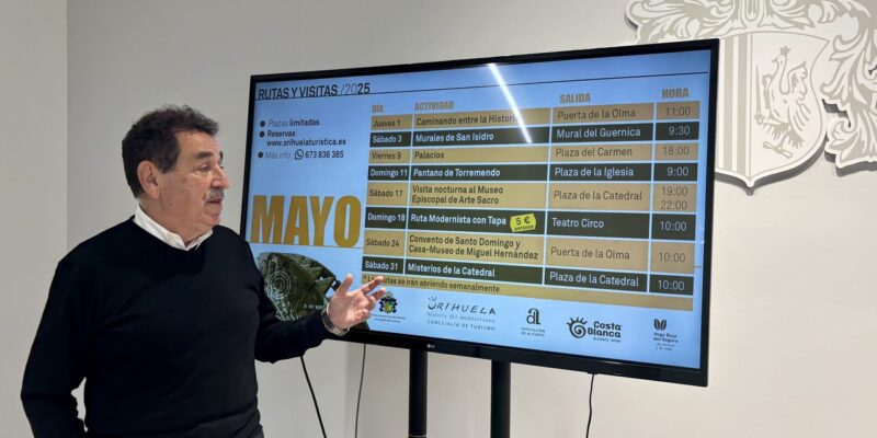 Las rutas turísticas de mayo en Orihuela estarán dedicadas al modernismo y a Miguel Hernández